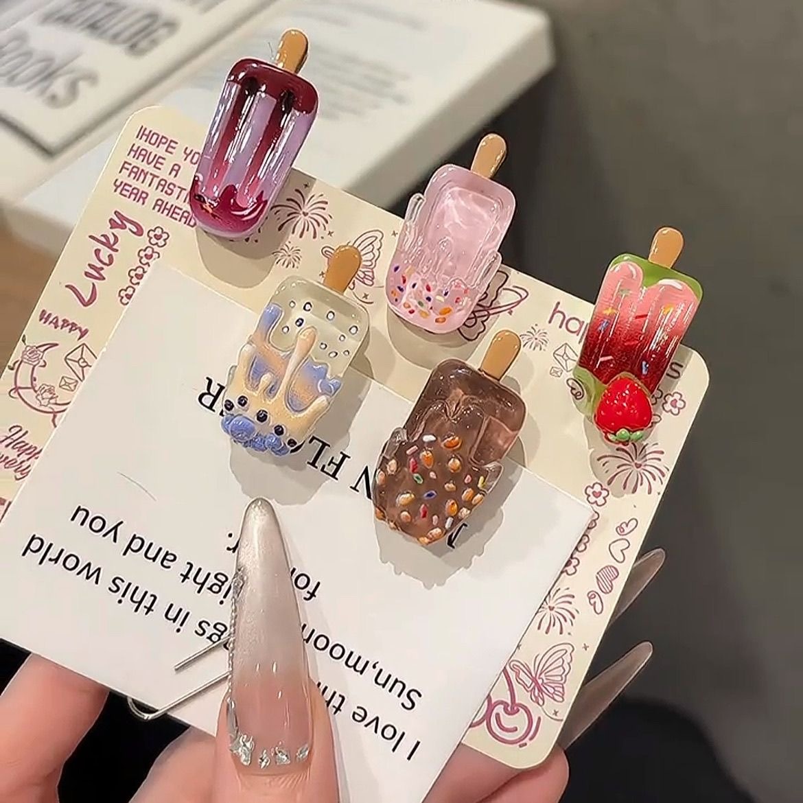 5PCS Mini Ice Cream Hair Clips - đánh giá và giá Hair Care Lotion