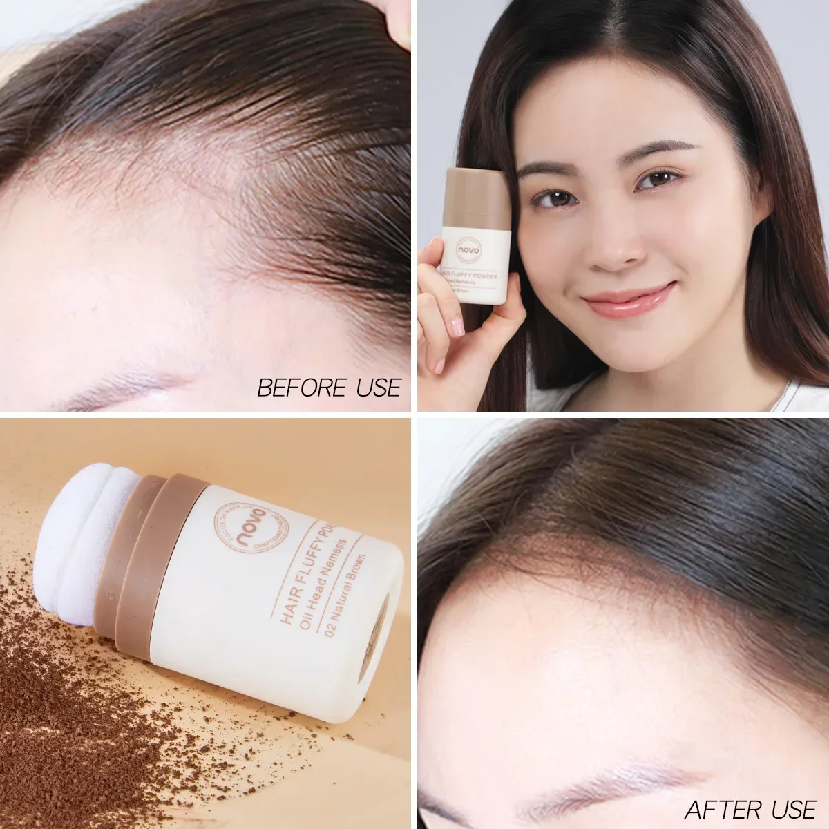 Novo Hair Pluffy Powder - Oil  - đánh giá và giá Hair Care Products
